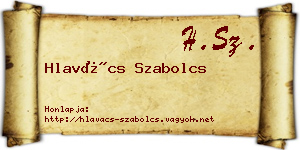 Hlavács Szabolcs névjegykártya