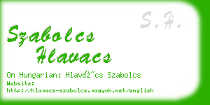 szabolcs hlavacs business card